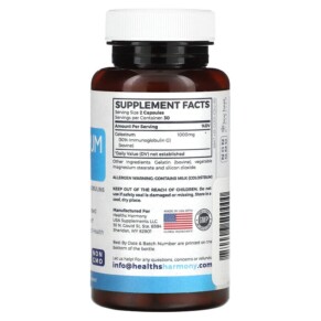 Healths Harmony Colostrum 30% IGG 60 viên nang 3 Thành phần vi chất của Healths Harmony Colostrum 30% IGG 60 Capsules 850006500000