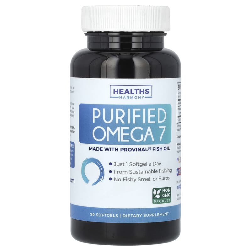 Viên uống Omega 7 tinh khiết Healths Harmony 90 viên 10 healths harmony purified omega 7 90 softgels 140029 850006500901