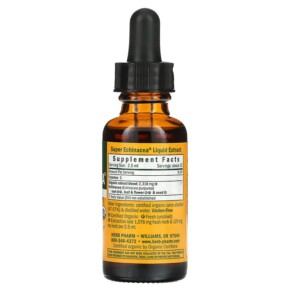 Herb Pharm Super Echinacea 30 ml - Tinh Chất Echinacea Tăng Cường Miễn Dịch 3 Thành phần vi chất của Herb Pharm Super Echinacea 1 fl oz (30 ml) 090800000331