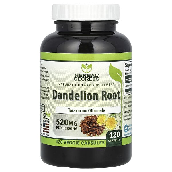 Herbal Secrets Dandelion Root 520 mg 120 viên 810180022484