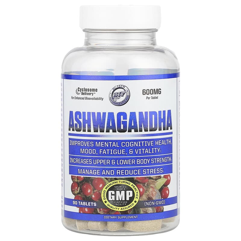 Hi Tech Pharmaceuticals, Ashwagandha, 600 mg, 90 viên 811836024494