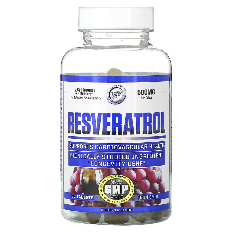 Viên uống Resveratrol 500 mg Hi Tech Pharmaceuticals 90 viên 10 hi tech pharmaceuticals resveratrol 500 mg 90 tablets 133120 811836024470