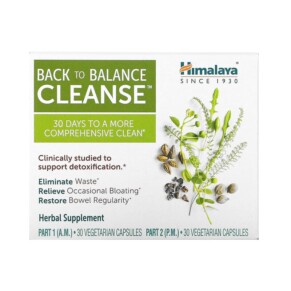 Thực phẩm bổ sung Himalaya Back to Balance Cleanse 2 Bottles 30 Vegetarian Capsules Each 605069064026