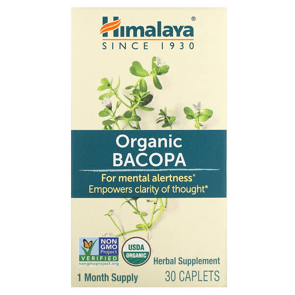 Himalaya Organic Bacopa 30 viên 10 himalaya organic bacopa 30 caplets 128019 605069432016
