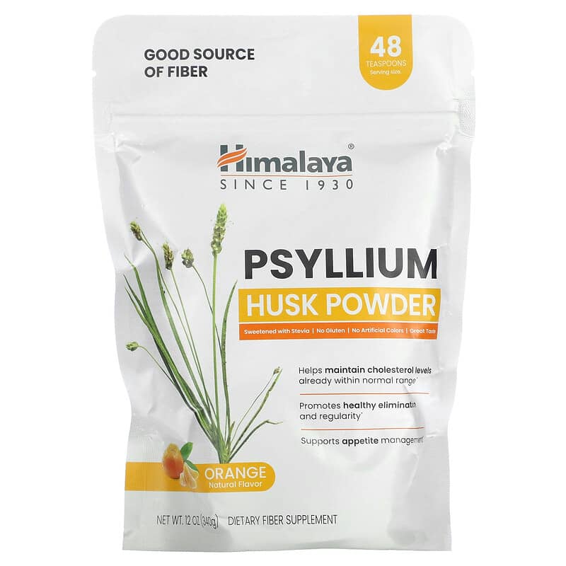 Bột vỏ hạt Psyllium Himalaya vị cam 340g 10 himalaya psyllium husk powder orange 12 oz 340 g 128009 605069067287