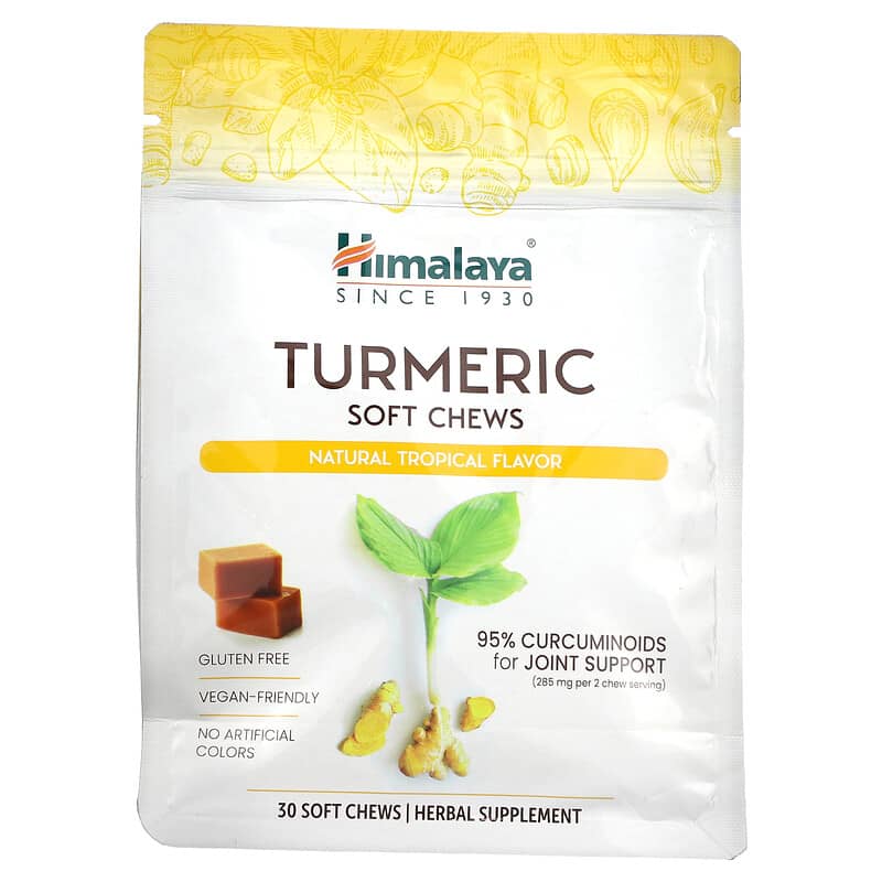Himalaya Turmeric Soft Chews tự nhiên Dạng Kẹo Dẻo Nhiệt Đới 30 Kẹo Dẻo 10 himalaya turmeric soft chews natural tropical 30 soft chews 114873 605069066914