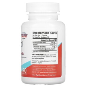 Viên uống Houston Enzymes No-Fenol 90 viên của Houston Enzymes 3 Thành phần vi chất của Houston Enzymes No-Fenol 90 Capsules 898631000274