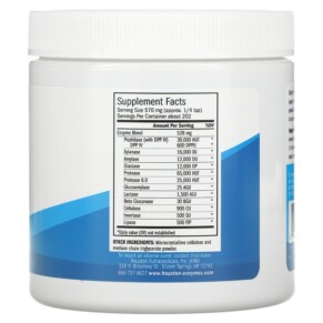 Thành phần vi chất của Houston Enzymes TriEnza Powder 115 g 898631000328