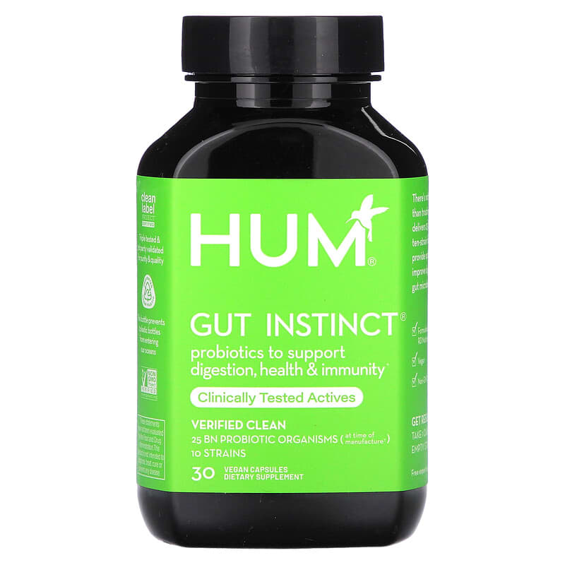 HUM Nutrition, Gut Instinct, 30 viên 855514005191