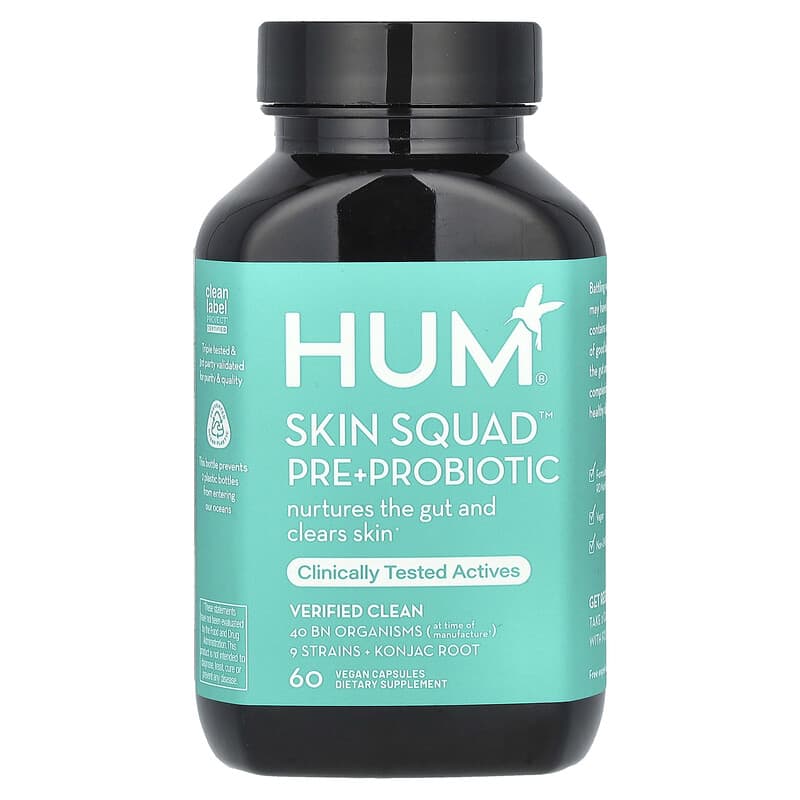 HUM Nutrition, Skin Squad Pre + Probiotic, 60 viên 850008331282