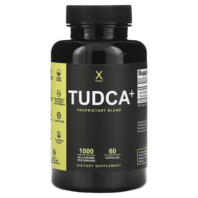 Humanx, Tudca+, 1.000 mg, 60 viên (500 mg/viên) 704521673865