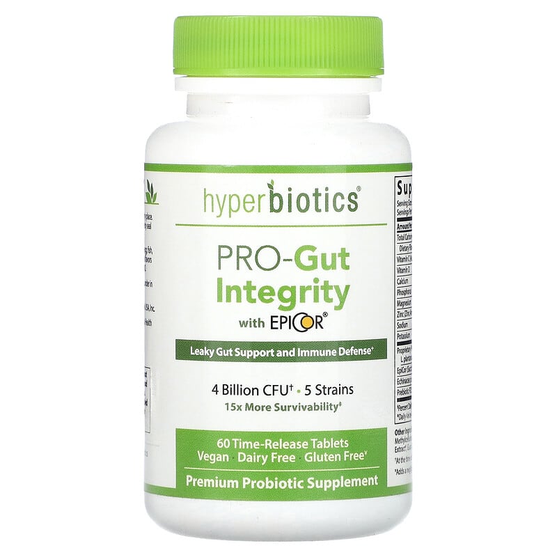 Viên uống Hyperbiotics Pro-Gut Integrity với Epicor 60 viên nén phóng thích thời gian 10 hyperbiotics pro gut integrity with epicor 60 time release tablets 67305 9506000058511