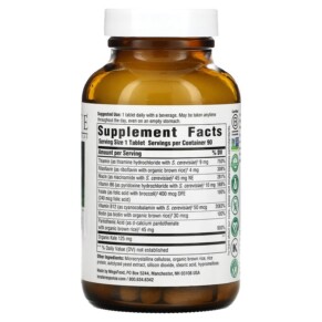 Viên uống B Complex 90 viên Innate Response Formulas 3 Thành phần vi chất của Innate Response Formulas B Complex 90 Tablets 051494400111