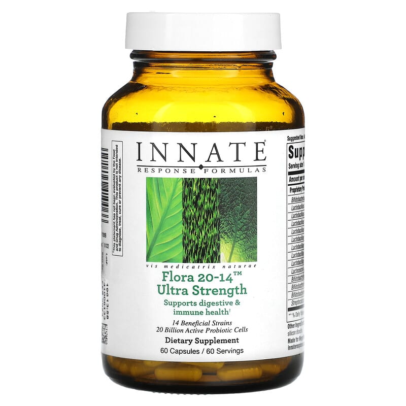 Viên uống hỗ trợ tiêu hóa Innate Response Formulas Flora 20-14 Ultra Strength 60 viên 10 innate response formulas flora 20 14 ultra strength 60 capsules 30882 051494410066