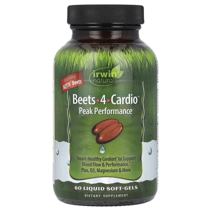 Viên uống Beets-4-Cardio của Irwin Naturals 60 viên 10 irwin naturals beets 4 cardio 60 liquid soft gels 143060 840081411551