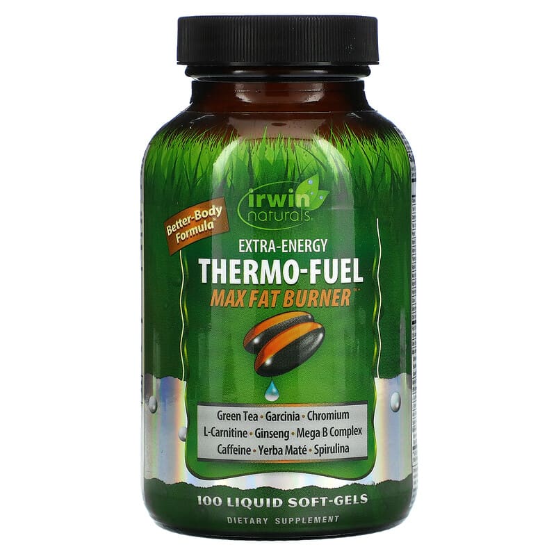 Viên uống giảm mỡ Irwin Naturals Extra-Energy Thermo-Fuel Max Fat Burner 100 viên nang mềm 10 irwin naturals extra energy thermo fuel max fat burner 100 liquid soft gels 112273 840081404362