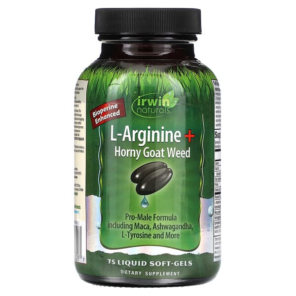Irwin Naturals L-Arginine + Horny Goat Weed 75 viên 10 irwin naturals l arginine horny goat weed 75 liquid soft gels 120478 840081403297
