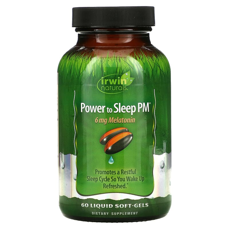 Viên uống Irwin Naturals Power to Sleep PM 60 viên mềm lỏng hỗ trợ giấc ngủ 10 irwin naturals power to sleep pm 60 liquid soft gels 68758 710363585365