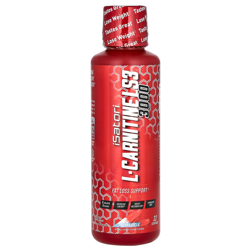 Isatori, L-Carnitine LS3 3000, Bombsicle, 16 fl oz (473 ml) 883488005367