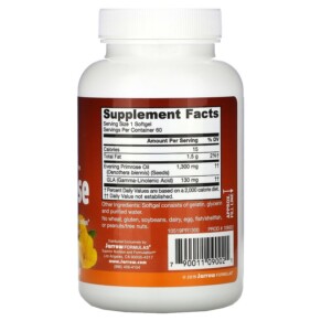 Jarrow Formulas Dầu Hoa Anh Thảo 1300 mg 60 viên mềm 3 Thành phần vi chất của Jarrow Formulas Evening Primrose 1300 mg 60 Softgels 790011090021
