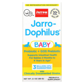 Thực phẩm bổ sung Jarrow Formulas Jarro-Dophilus Baby Probiotic + GOS Prebiotic 3 Months - 4 Years 3 Billion CFU 2.1 oz (60 g) 790011030584