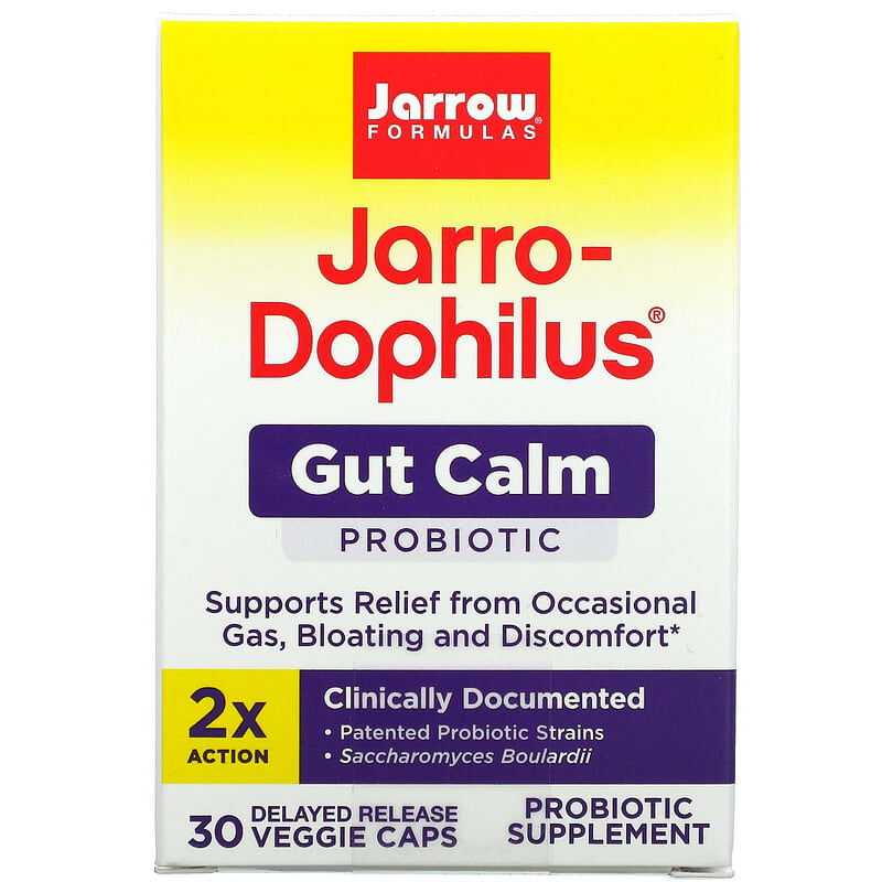 Jarrow Formulas Jarro-Dophilus Gut Calm 30 viên nén Giải Phóng Chậm cho Người Ăn chay 10 jarrow formulas jarro dophilus gut calm 30 delayed release veggie caps 106236 790011030775