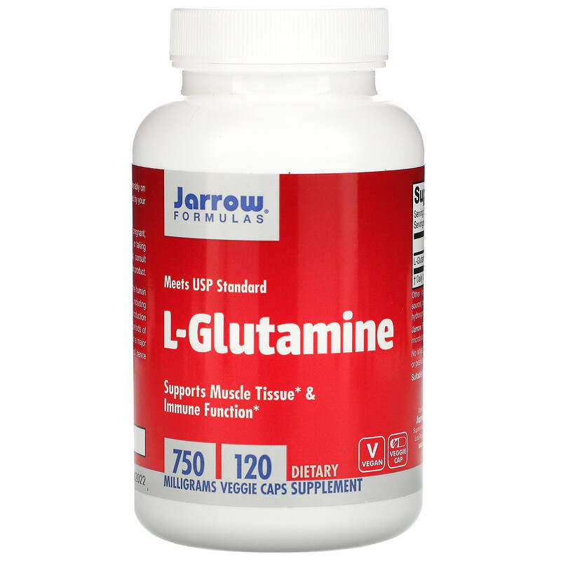 Jarrow Formulas L-Glutamine 750 mg 120 viên chay 10 jarrow formulas l glutamine 750 mg 120 veggie caps 187 790011150121