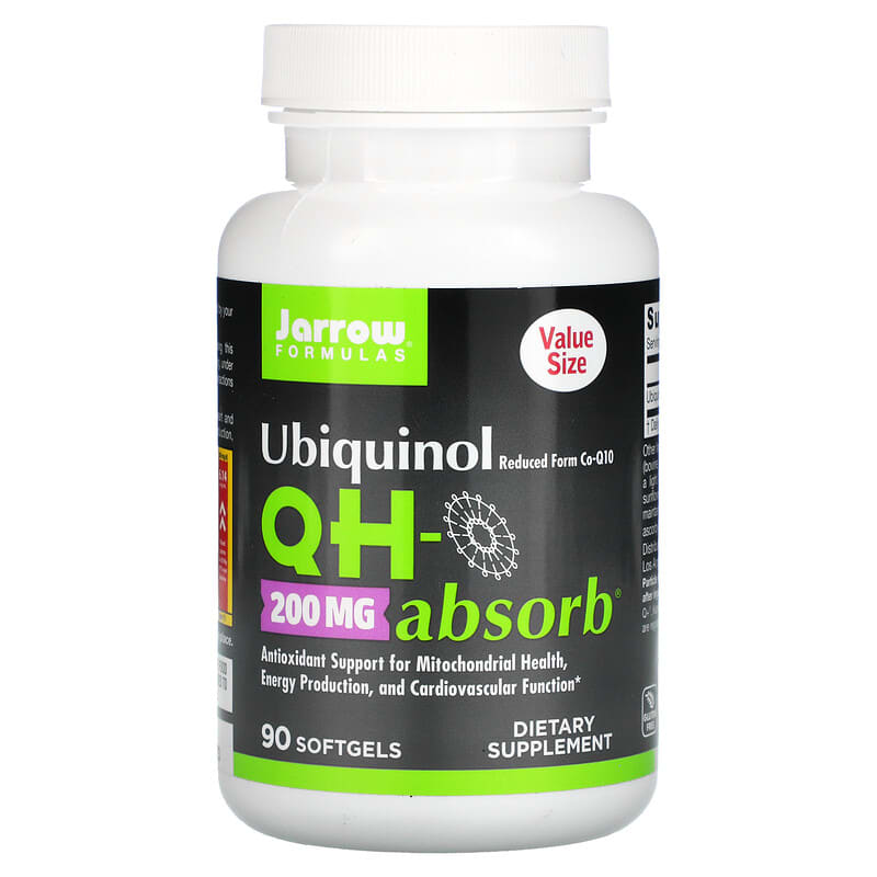 Jarrow Formulas Ubiquinol QH-Absorb 200 mg 90 viên mềm 10 jarrow formulas ubiquinol qh absorb 200 mg 90 softgels 109094 790011060376
