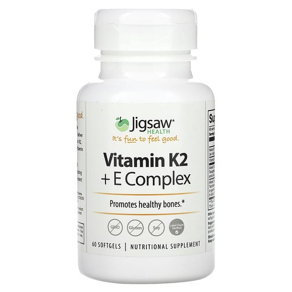Jigsaw Health Vitamin K2 + E Complex 60 viên 876634002013