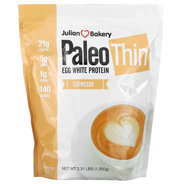 Julian Bakery Paleo Thin Egg White Protein Espresso 2,31 lbs 1.050 g 813926003983
