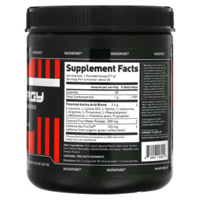 Kaged Amino Synergy Raspberry Lemonade 231g 3 Thành phần vi chất của Kaged Amino Synergy Raspberry Lemonade 8.15 oz (231 g) 852253007929