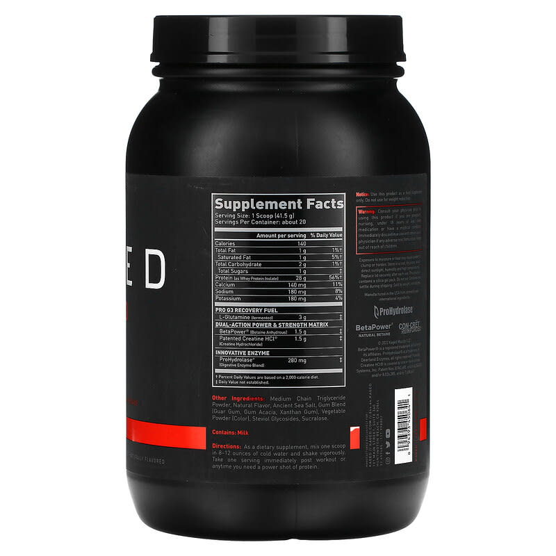 Thành phần vi chất của Kaged Re-Kaged Post-Workout Protein 1.83 lb (830 g) 094393450641