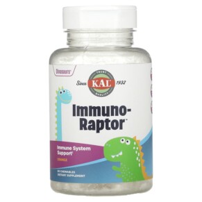 Thực phẩm bổ sung KAL Dinosaurs Immuno-Raptor Orange 60 Chewables 021245808244