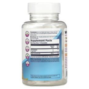 Thành phần vi chất của KAL Dinosaurs Vitamin C-Rex Orange 100 Chewables 021245564102