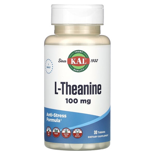 KAL L-Theanine 100 mg 30 viên 10 kal l theanine 100 mg 30 tablets 121445 021245837770