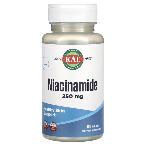 KAL Niacinamide 250 mg 100 viên 10 kal niacinamide 250 mg 100 tablets 121430 021245322047