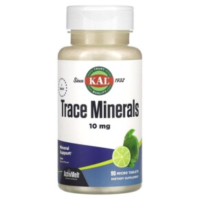 Thực phẩm bổ sung KAL Trace Minerals Lime 10 mg 90 Micro Tablets 021245741831