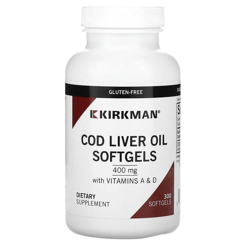Dầu gan cá thu Kirkman Labs 400 mg 300 viên 10 kirkman labs cod liver oil 400 mg 300 softgels 127449 812325022168