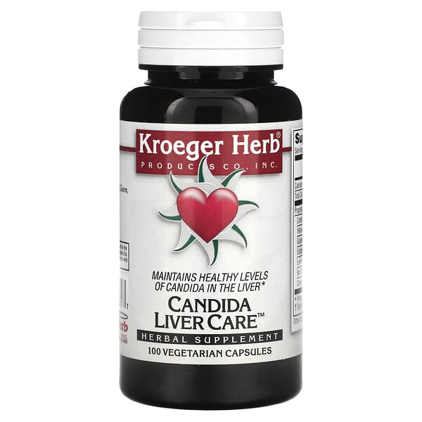 Kroeger Herb Co Candida Liver Care 100 viên chay 10 kroeger herb co candida liver care 100 vegetarian capsules 55925 696916100417