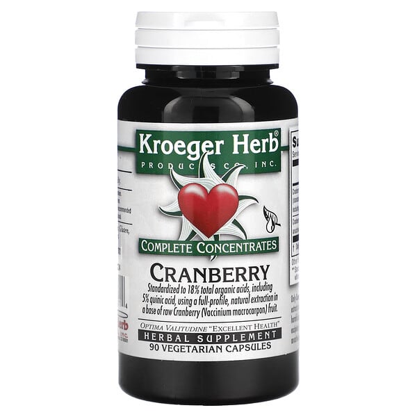 Kroeger Herb Co Complete Concentrates Cranberry 90 viên chay 696916115114