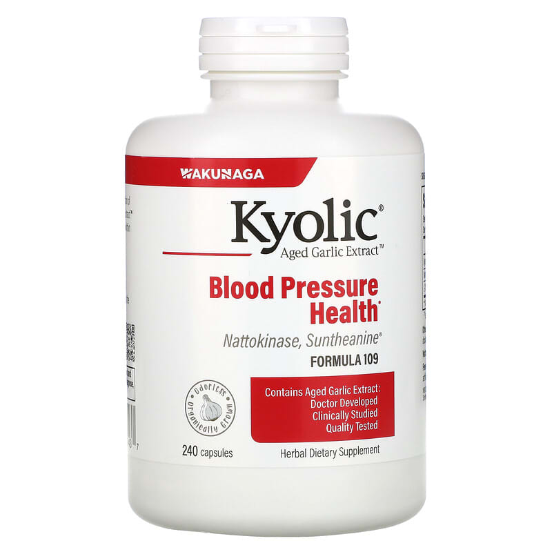 Chiết Xuất Tỏi Già Kyolic Hỗ Trợ Sức Khỏe Huyết Áp Công Thức 109 240 viên nang 10 kyolic aged garlic extract blood pressure health formula 109 240 capsules 71350 023542109437