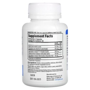 Thành phần vi chất của Kyolic Aged Garlic Extract Blood Sugar Balance 100 Capsules 023542112413