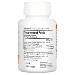 Kyolic Aged Garlic Extract Curcumin 50 viên nang 3 Thành phần vi chất của Kyolic Aged Garlic Extract Curcumin 50 Capsules 023542111454