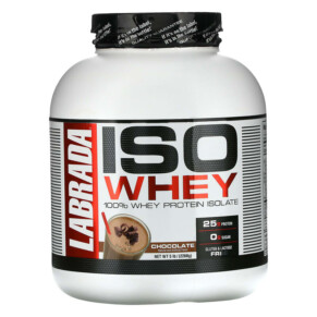Thực phẩm bổ sung Labrada Nutrition ISO Whey 100% Whey Protein Isolate Chocolate 5 lb (2268 g) 710779112995