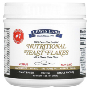 Thực phẩm bổ sung Lewis Labs Nutritional Yeast Flakes 16 oz (454 g) 042515020180