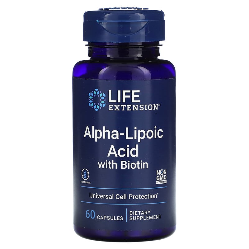 Viên uống Alpha-Lipoic Acid kết hợp Biotin 60 viên của Life Extension 10 life extension alpha lipoic acid with biotin 60 capsules 6615 737870457060