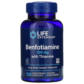 Thực phẩm bổ sung Life Extension Benfotiamine with Thiamine 100 mg 120 Vegetarian Capsules 737870920120