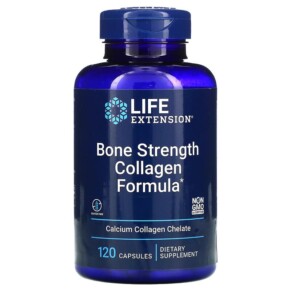 Thực phẩm bổ sung Life Extension Bone Strength Collagen Formula 120 Capsules 737870172512