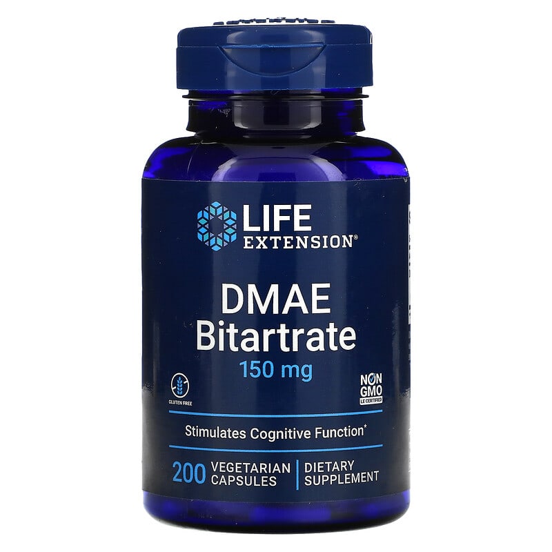 Viên uống Life Extension DMAE Bitartrate 150 mg 200 viên thực vật 10 life extension dmae bitartrate 150 mg 200 vegetarian capsules 47797 737870154020