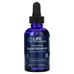 Thực phẩm bổ sung Life Extension Fast-Acting Liquid Melatonin Citrus-Vanilla 2 fl oz (59 ml) 737870223429